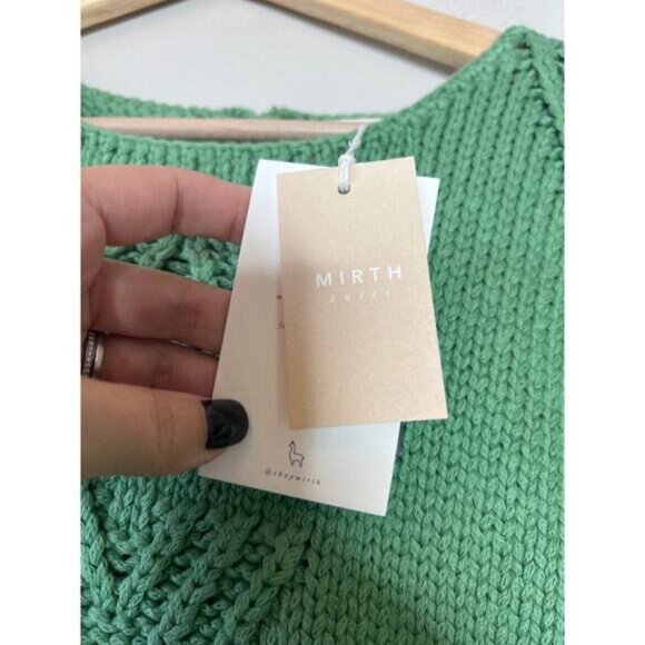 NWT Mirth Osaka Short Dress Clover Sleeve Sweaty Mini Dress Green Size: Small - Picture 4 of 8